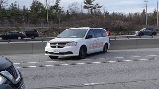 CRASH Caravan Turned Sideways Impact HWY 417 [upl. by Auqenehs]