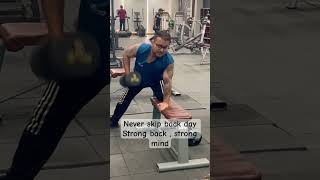 225kg Dumbbell  Never skip back day  75hardchallenge viral reels shorts ytshorts gym [upl. by Bunker730]