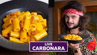 MACARRÃO À CARBONARA  LIVEMOHINDI  Receitas Rápidas em 15 minutos [upl. by Audsley]