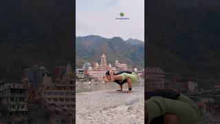 Titibhasana Padahastasana  firefly pose Standing Forward Bending Yoga Pose  yogaurmi yoga [upl. by Hanas]