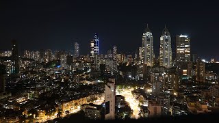 Mumbai City Night Aerials from 40th Floor [upl. by Lianna44]