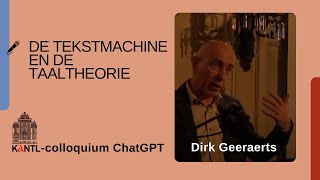 De tekstmachine en de taaltheorie  Dirk Geeraerts KU Leuven [upl. by Lagiba601]