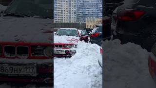 Беха в сугробе BMW e34 e34 bmwe34 e34m5 e34club oldschool запускдвигателя бэха беха [upl. by Sheply659]