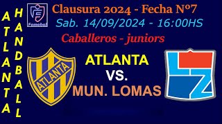 Torneo clausura 2024 fecha N° 7  Caballeros  juniors  Mun Lomas Vs Atlanta [upl. by Grete975]