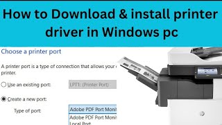 How to Download amp Install the printer Driver in windows PC [upl. by Anairotciv510]