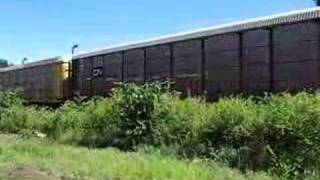 CSX Fast Freight Mckees Rocks PA July 22 2007 [upl. by Romaine617]