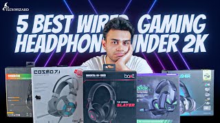 Top 5 Best Wired Gaming Headphones Under 2000 [upl. by Yelnik614]