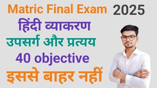 वर्ग 10 हिंदी व्याकरण उपसर्ग और प्रत्यय वहुकैल्पिक प्रश्नों  upsarg aur pratyay vvi objective [upl. by Wadlinger283]