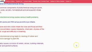 Effects of photochemical smogClass11 Chapter14CBSENCERT [upl. by Standice]