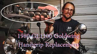 Handlebar Grip Replacement on Honda Goldwing GL1100 Motorcycle [upl. by Norean]