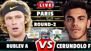 🔴LIVE F Cerúndolo vs A Rublev • Rolex Paris Masters 2024 Round 2 Cerundolo Rublev tennis ATP [upl. by Shuler310]