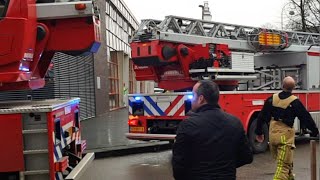 Brandweer uitruk Hendrik Pieter en Nico Amsterdam [upl. by Yetti34]