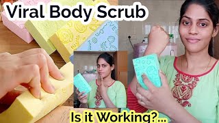 Viral Korean Body scrub sponge Amazing ResultsKorean body scrub review [upl. by Alric]