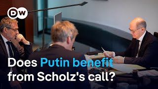 Why the Kremlin welcomes the call from German Chancellor Scholz  DW News [upl. by Nilekcaj]