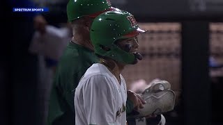 Hawaii baseball uses 10 pitchers to shut out scrappy Chaminade as Jordan Donahue extends hitting st [upl. by Hpseoj]