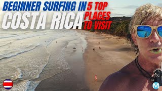 Beginner surfing in Costa Rica  5 TOP places [upl. by Neelrac]