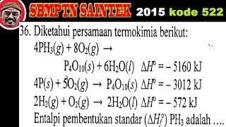 termokimia  SBMPTN 2015 SAINTEK 36 [upl. by Jobe821]