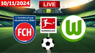 Heidenheim vs Wolfsburg  Bundesliga  Fifa Live Match HD Today 🛑 [upl. by Mcleod]