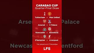 ✅Carabao Cup QuarterFinal Draw football carabaocup [upl. by Murtha]