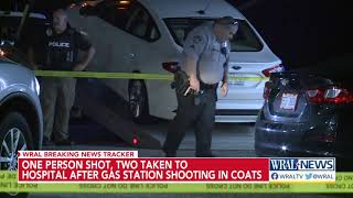 One person shot two taken to hospital after gas station shooting in Coats [upl. by Gorey266]