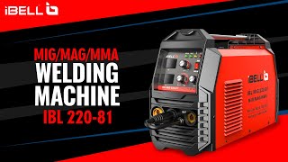 IBELL M22081 MIG MAG MMA IGBT WELDING MACHINE 220A DEMO [upl. by Nnylirret]