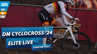 DM Cyclocross 2024 LIVE Elite Männer und Frauen Livestream – Sonntag ab 1330 Uhr aus Radevormwald [upl. by Neillij]