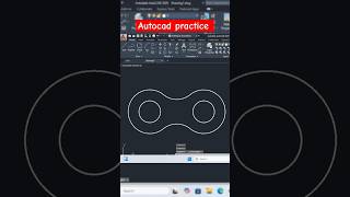 AutoCAD practice drawing autocad autocad2d [upl. by Nwahsak518]