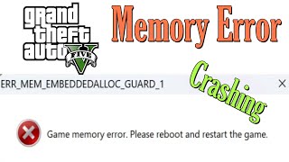 How to fix GTA 5 Game Memory error Please Reboot and Restart  Crashing on Startup [upl. by Alika]