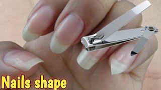 Shapes your nails perfect Oval Tips Tricks and Nails Shape  How to Shape Nails [upl. by Etteinotna549]