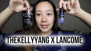 TheKellyYang x Lancome  簡單分享小黑安瓶使用方法 [upl. by Akamahs]