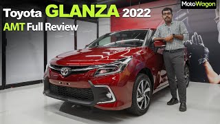 Toyota Glanza 2022  AMT  Detailed Review  Tamil Car Review MotoWagon [upl. by Nolyag546]