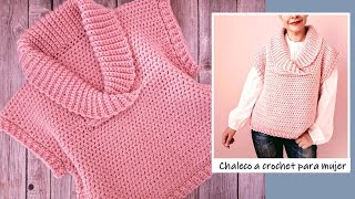 Chaleco FÁCIL a crochet para mujer ¡Paso a paso [upl. by Cud199]