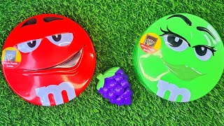 Satisfying Video  Unpacking 2 MampMS and Skittles with Candy ASMR [upl. by Zerat]