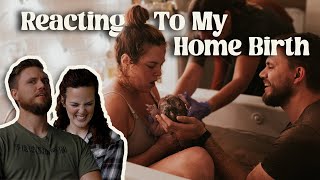 Reacting To My Natural Home Birth Video One Year Later with Husband Who Caught The Baby 😳 [upl. by Senoj]