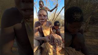 Were really hungryhadzabetribe africa food Hunter [upl. by Murtha]