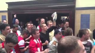 Road Trip Gooners Singing  ArsenalFanTVcom [upl. by Adelind]