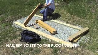 How To Build A Lean To Shed  Part 1  Gravel Foundation And Floor Framing [upl. by Ade704]