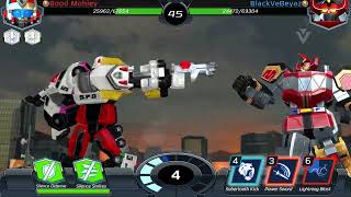 MMPR Dino Megazord Vs Spd Delta Megazord Power Rangers Legacy Wars [upl. by Hadeehuat]