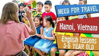 How to teach 56 year old Kids  Simple ESL Activities in Hanoi Kindergarten [upl. by Atnek]