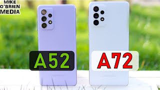 GALAXY A52 vs A72 Best Samsung Midrange Phone 2021 [upl. by Ettezil]