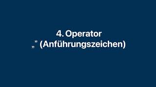 Wie nutze ich die Operatoren [upl. by Laurene]