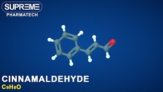 Cinnamaldehyde  C9H8O  3D molecule [upl. by Baniaz]