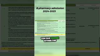 B Pharmacy admission 2024 shorts bpharma [upl. by Marlea813]