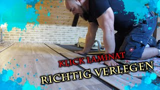 KLICK Laminat richtig verlegen [upl. by Gnilrits244]