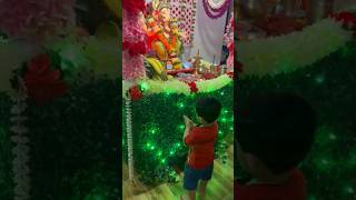 Babys Adorable Moment With Lord Ganesha  Ganesh Chaturthi 2024 ganeshchaturthi [upl. by Ociredef]