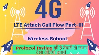 LTE Attach Call Flow Part 3  Wireless School  UE complete power ON procedure best explanation [upl. by Adnahsal]