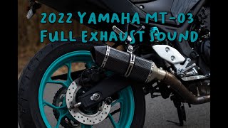 2022 Yamaha MT03  Amazon Full Exhaust Sound [upl. by Aicul]