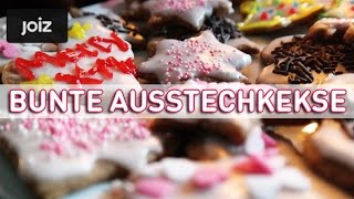 Bunte Ausstechplätzchen  Backen mit joiz 4 [upl. by Martica]