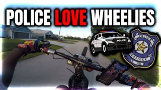 POLICE LOVE WHEELIES  SURRON ADVENTURES [upl. by Irrej]