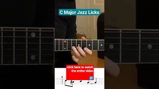 C Major Jazz Guitar Licks shorts [upl. by Kono]